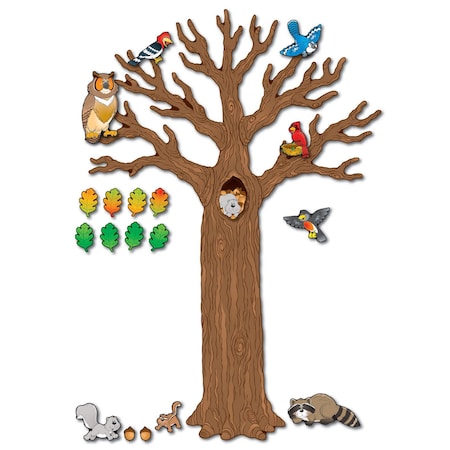Carson Dellosa Big Tree with Animals Bulletin Board Set 110078